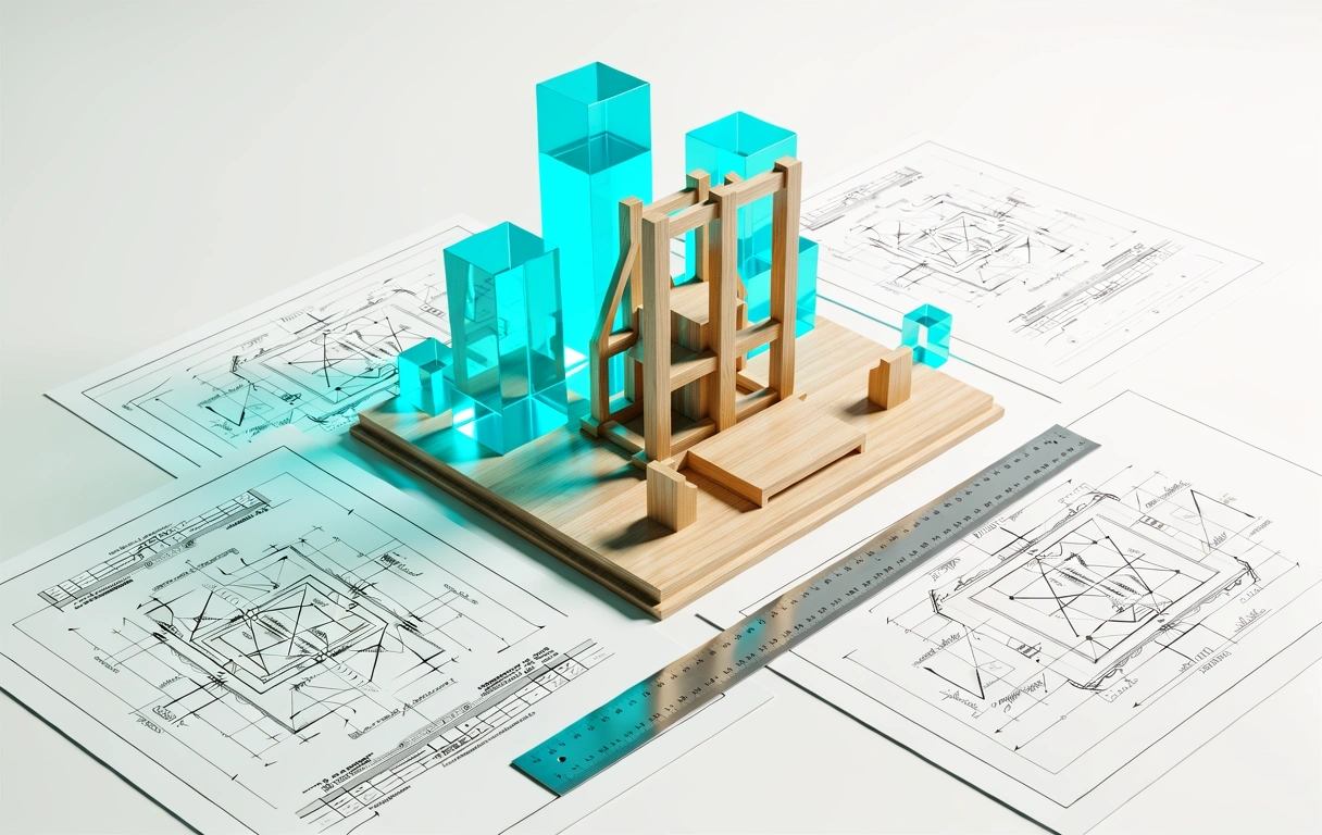 Finanzielle Architektur Zeichnung